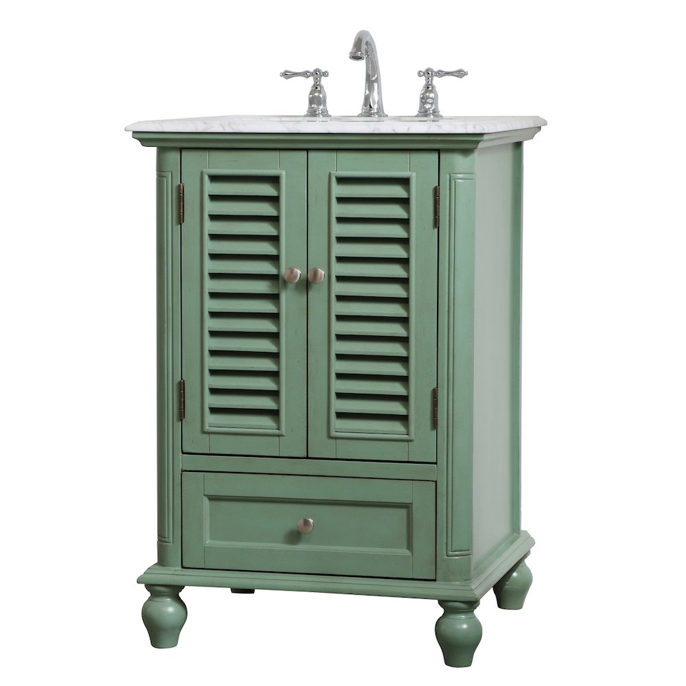 24 inch Single Bathroom Vanity in Vintage Mint
