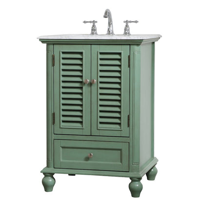 24 inch Single Bathroom Vanity in Vintage Mint