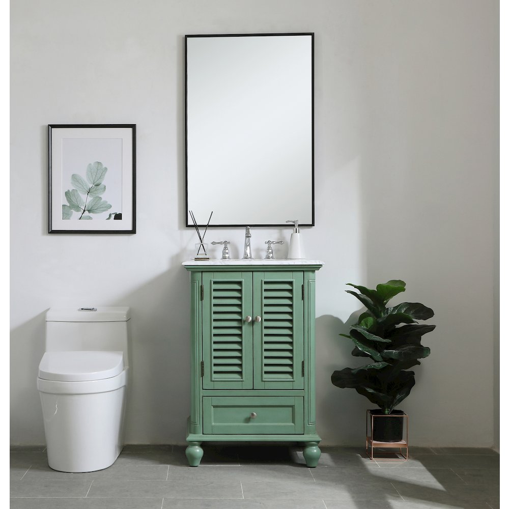 24 inch Single Bathroom Vanity in Vintage Mint