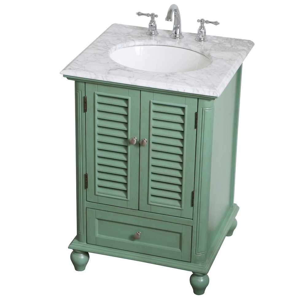 24 inch Single Bathroom Vanity in Vintage Mint