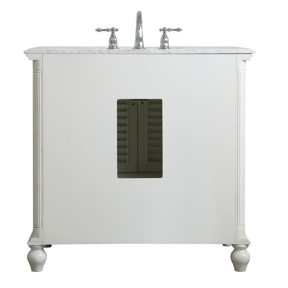 36 inch Single Bathroom Vanity in Antique White