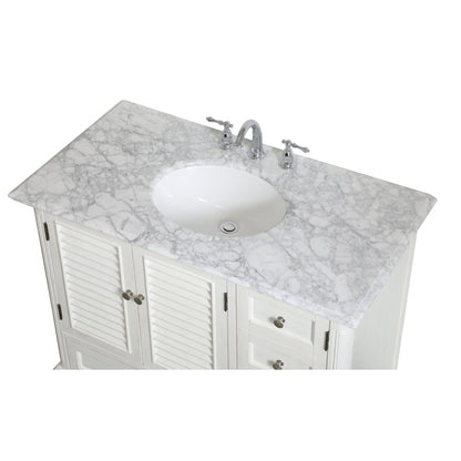 42 inch Single Bathroom Vanity in Antique White