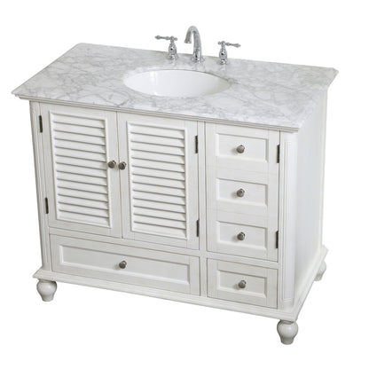42 inch Single Bathroom Vanity in Antique White