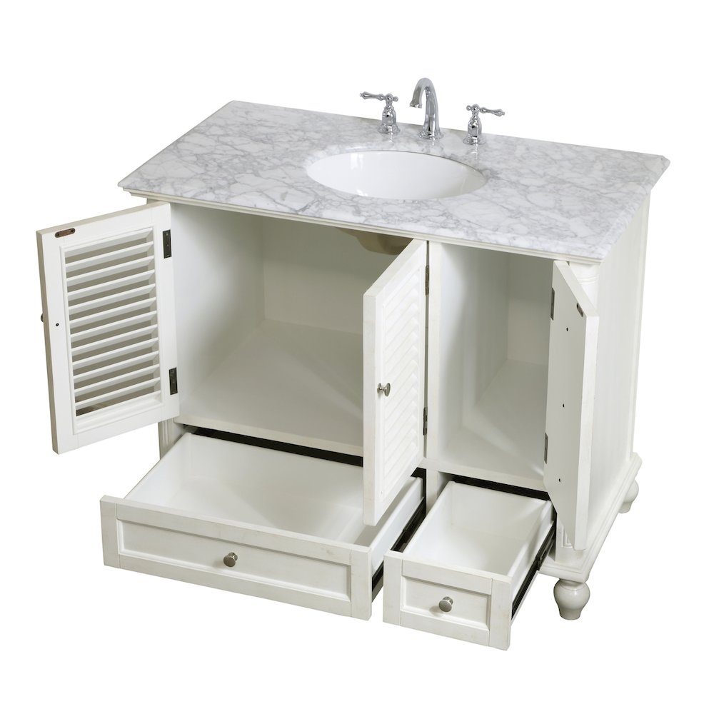 42 inch Single Bathroom Vanity in Antique White