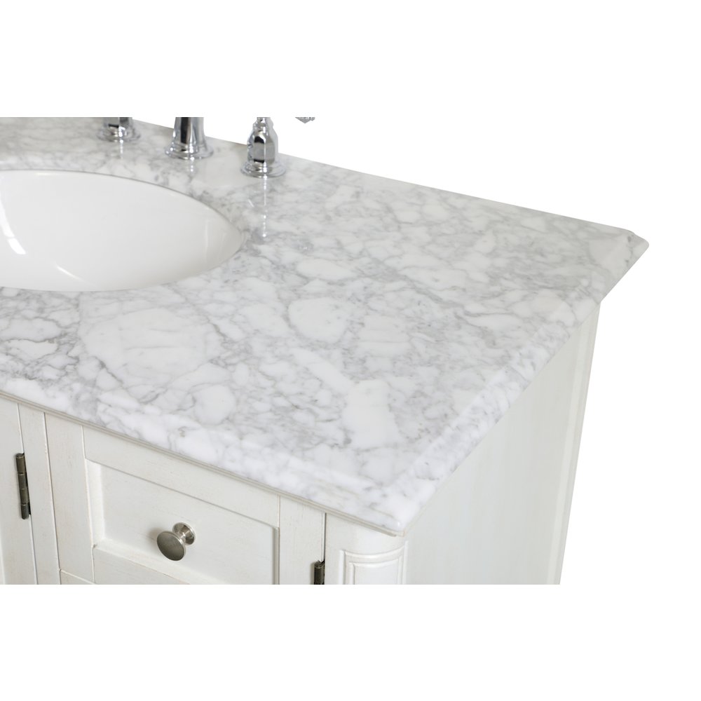 42 inch Single Bathroom Vanity in Antique White