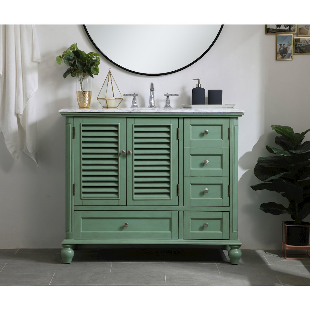 42 inch Single Bathroom Vanity in Vintage Mint