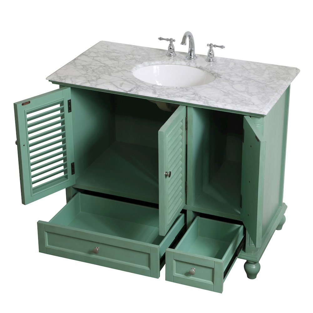 42 inch Single Bathroom Vanity in Vintage Mint