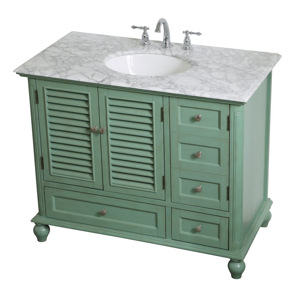 42 inch Single Bathroom Vanity in Vintage Mint