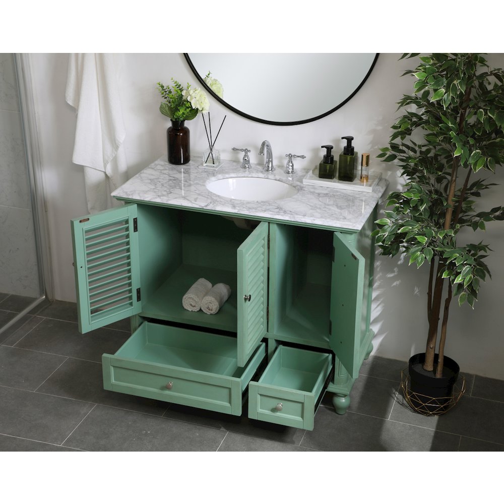 42 inch Single Bathroom Vanity in Vintage Mint