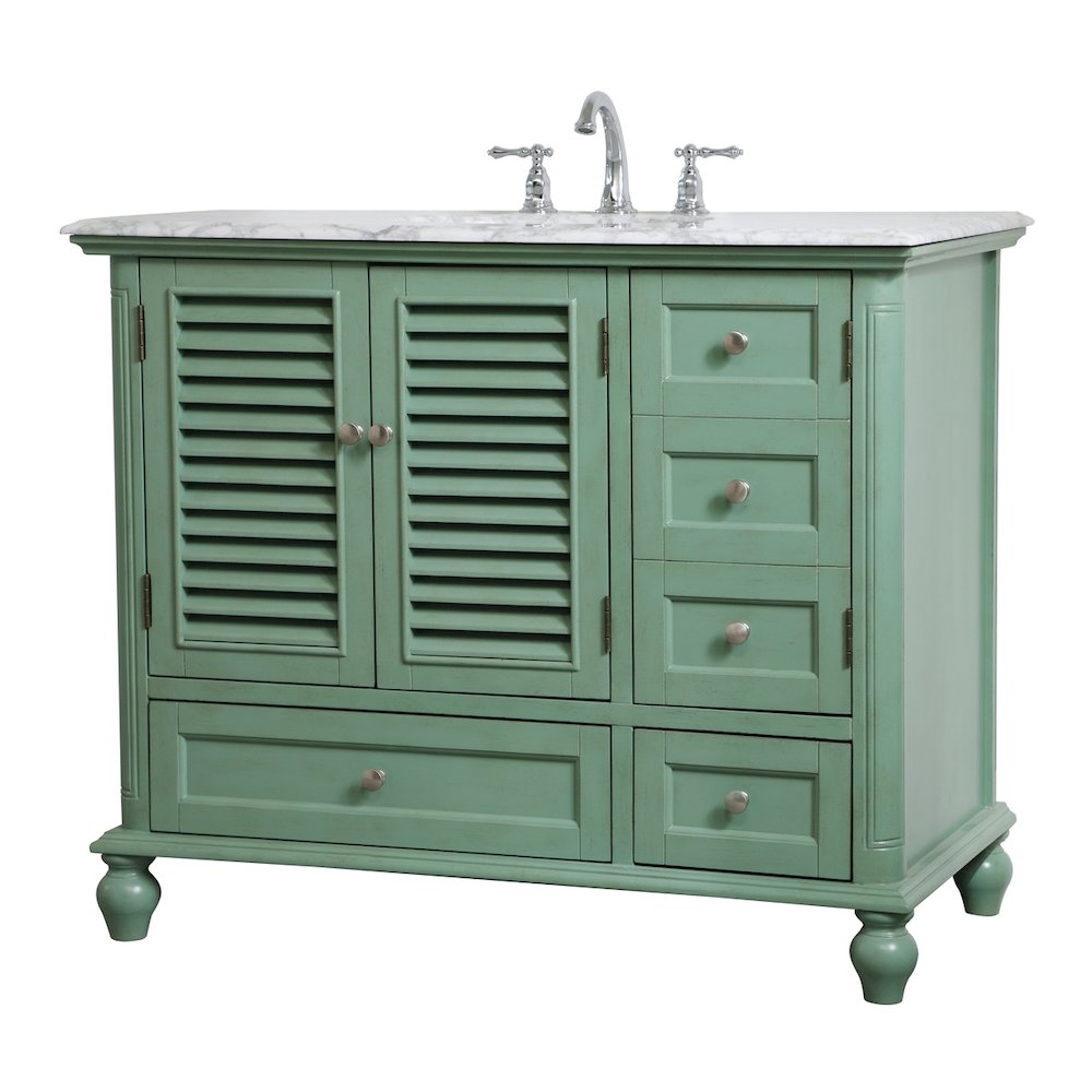 42 inch Single Bathroom Vanity in Vintage Mint