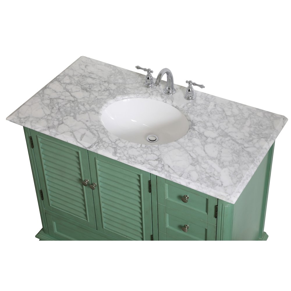 42 inch Single Bathroom Vanity in Vintage Mint