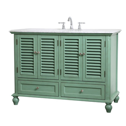 48 inch Single Bathroom Vanity in Vintage Mint