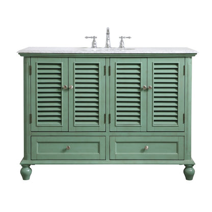 48 inch Single Bathroom Vanity in Vintage Mint