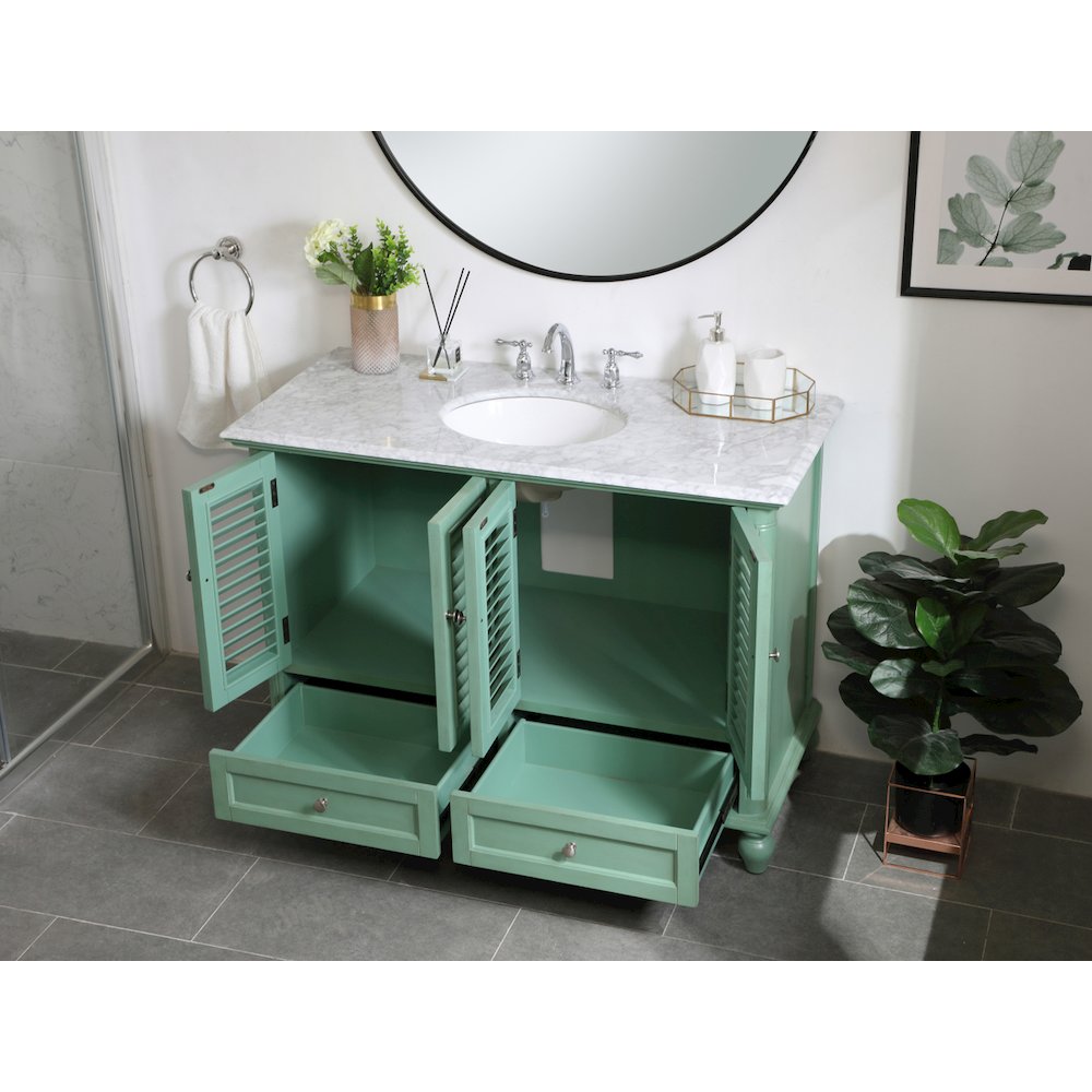 48 inch Single Bathroom Vanity in Vintage Mint