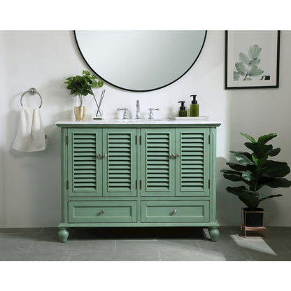 48 inch Single Bathroom Vanity in Vintage Mint