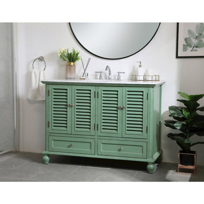 48 inch Single Bathroom Vanity in Vintage Mint