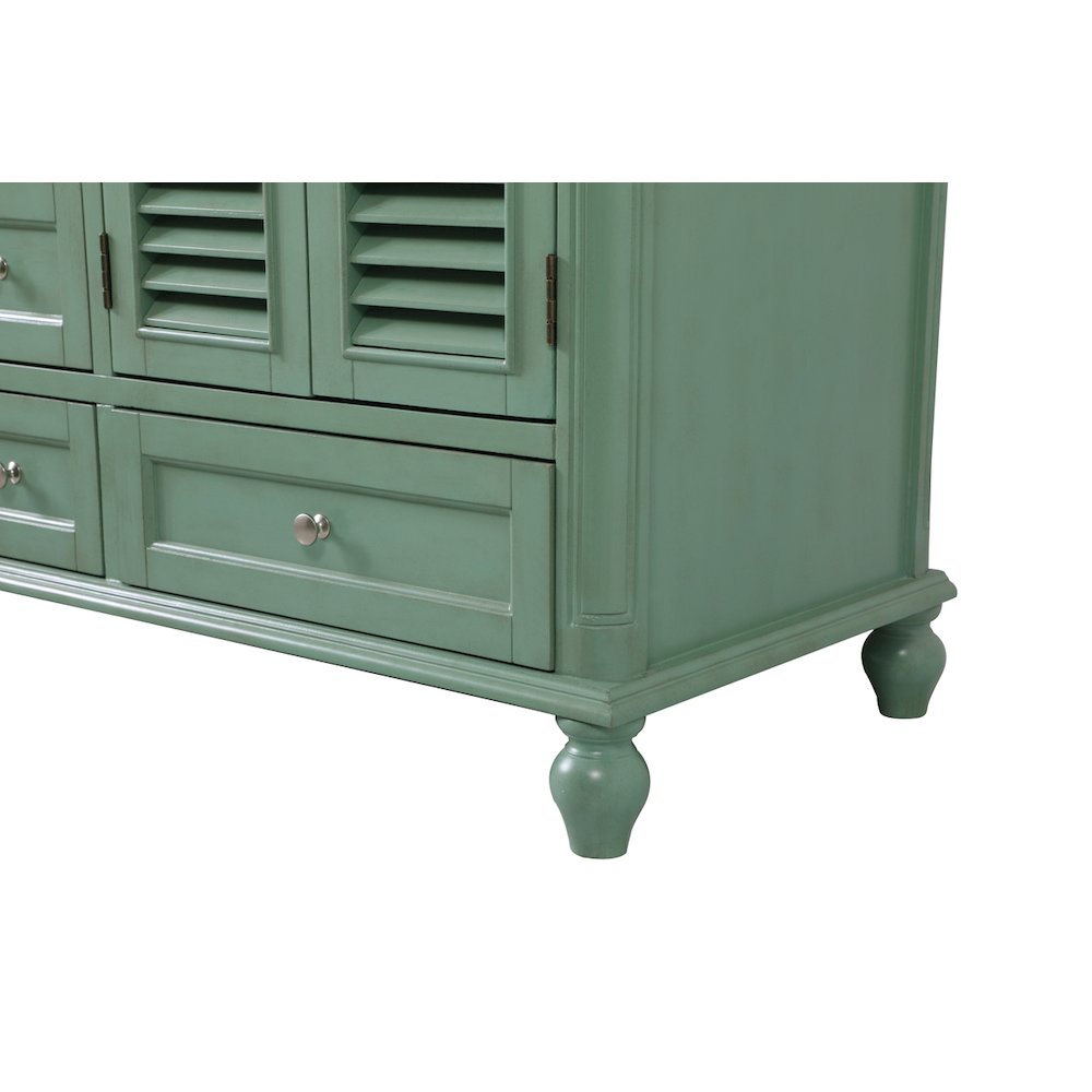 60 inch Double Bathroom Vanity in Vintage Mint