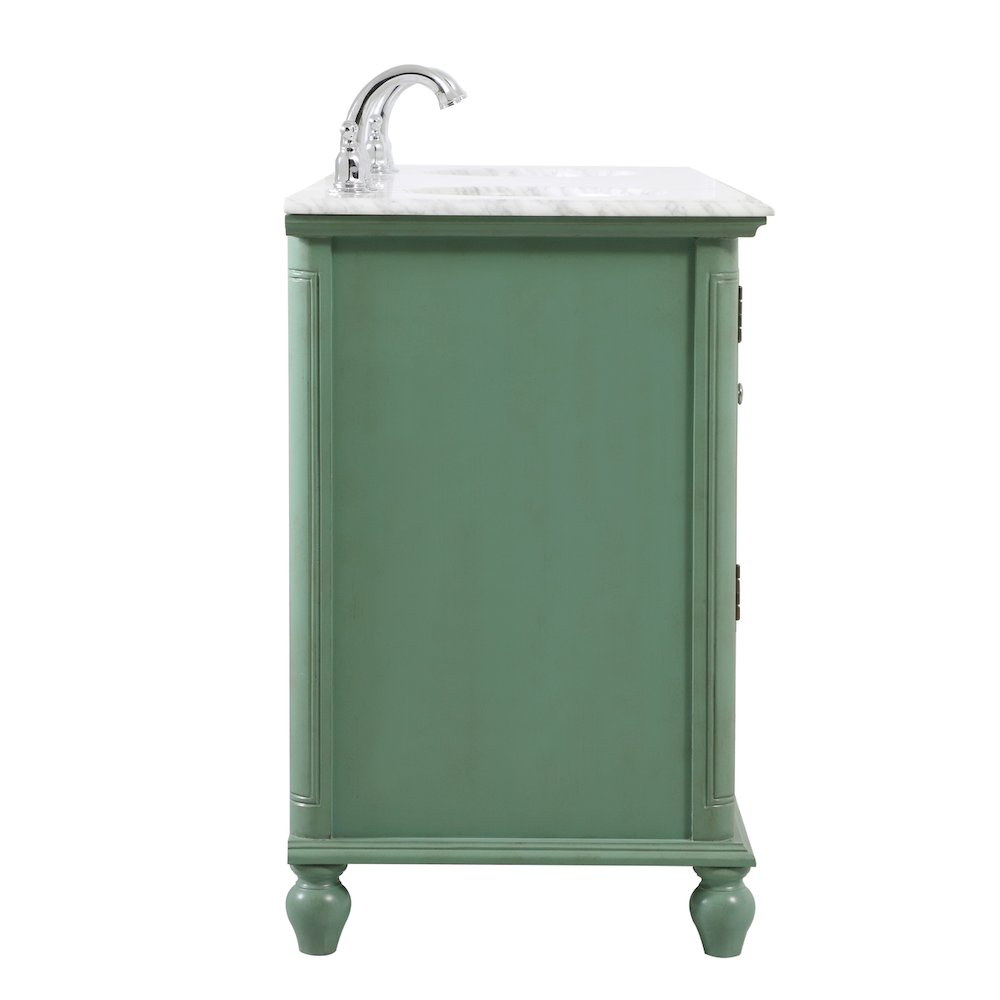 60 inch Double Bathroom Vanity in Vintage Mint