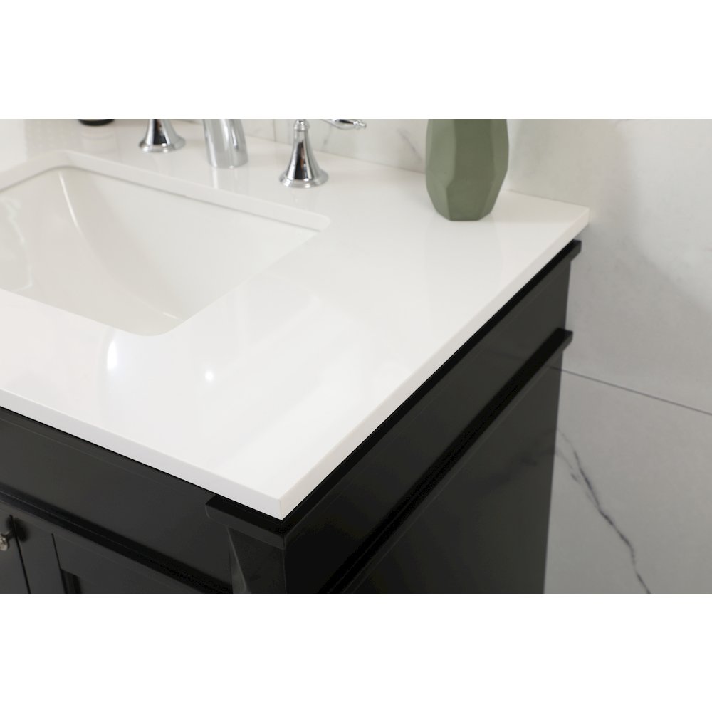 32 inch Single bathroom vanity in black
