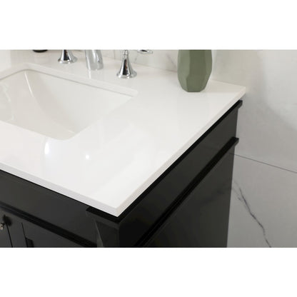 32 inch Single bathroom vanity in black