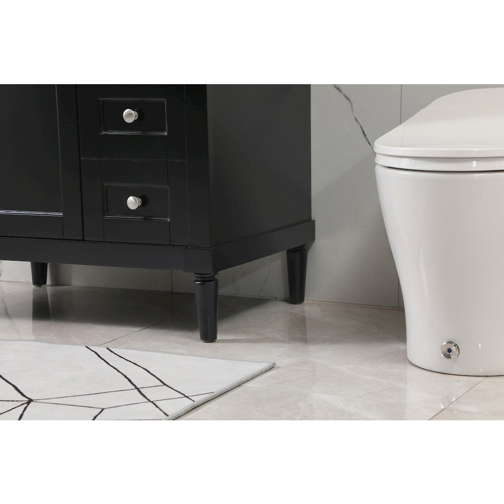 32 inch Single bathroom vanity in black