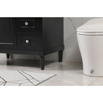 32 inch Single bathroom vanity in black