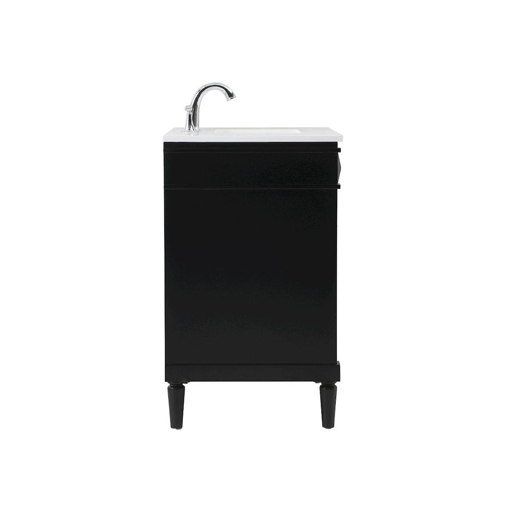 32 inch Single bathroom vanity in black