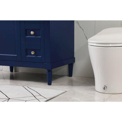 32 inch Single bathroom vanity in blue