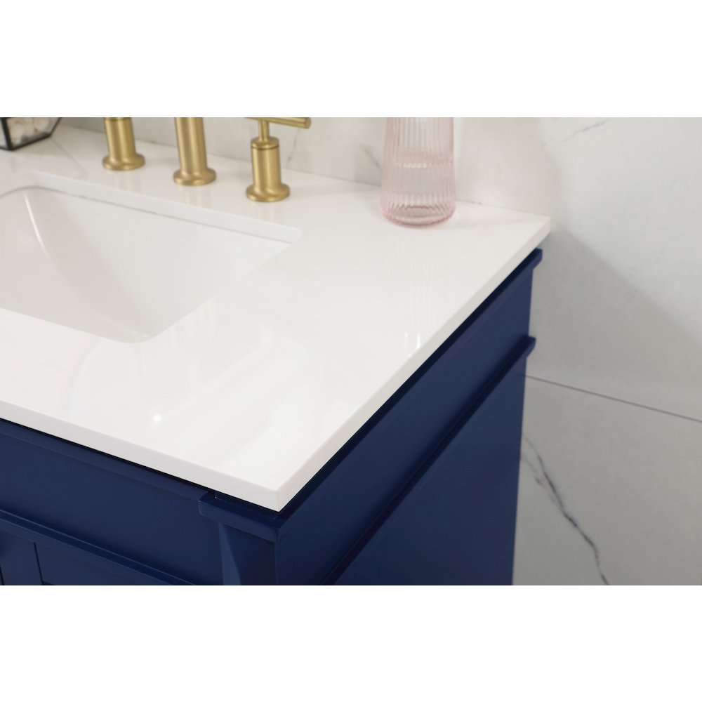 32 inch Single bathroom vanity in blue