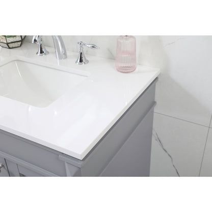 32 inch Single bathroom vanity in grey