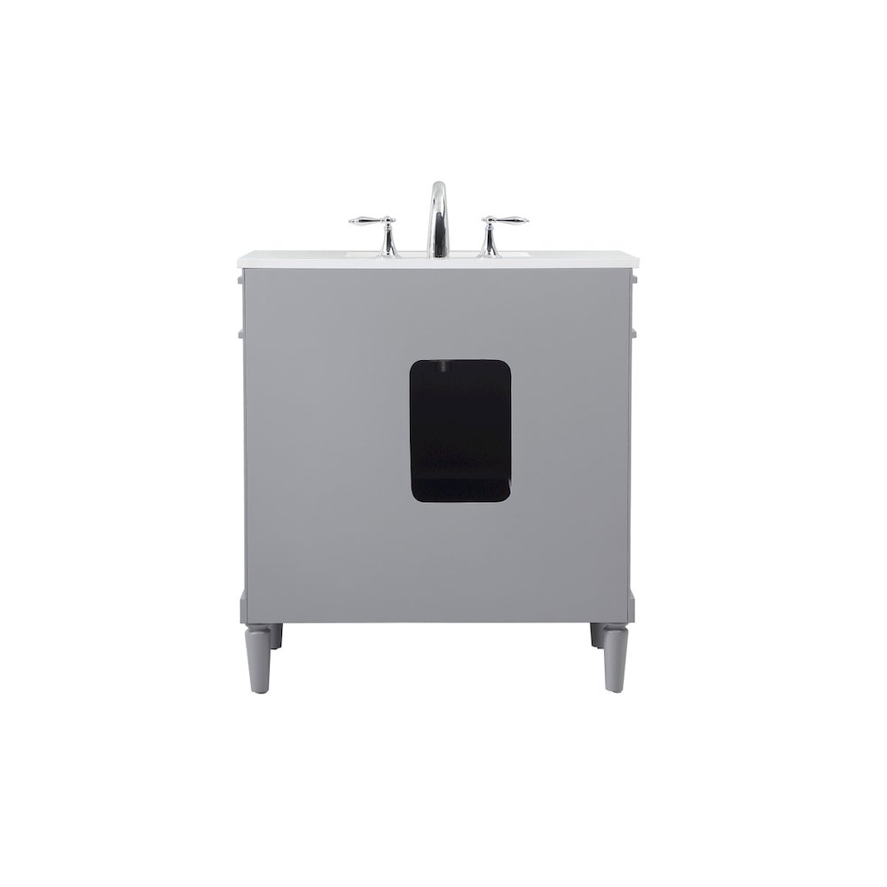 32 inch Single bathroom vanity in grey