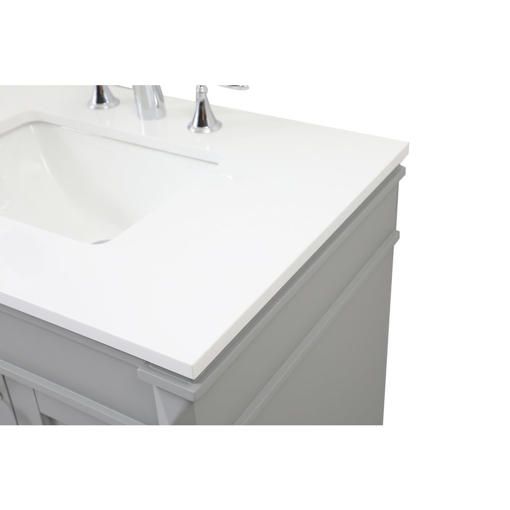 32 inch Single bathroom vanity in grey