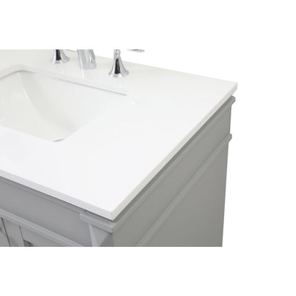 32 inch Single bathroom vanity in grey