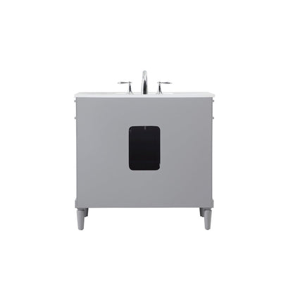36 inch Single bathroom vanity in grey