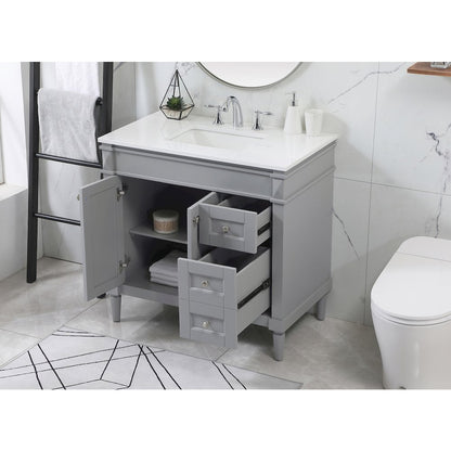 36 inch Single bathroom vanity in grey
