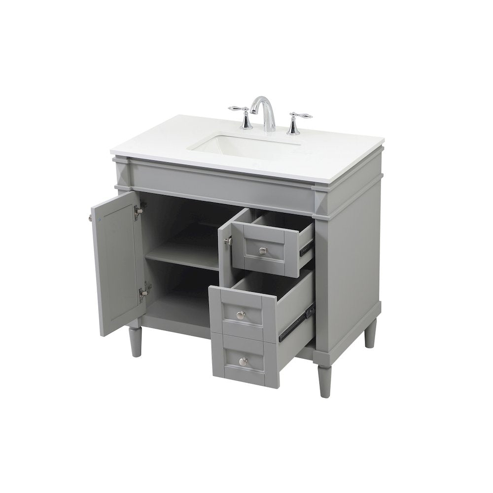 36 inch Single bathroom vanity in grey