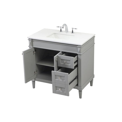 36 inch Single bathroom vanity in grey
