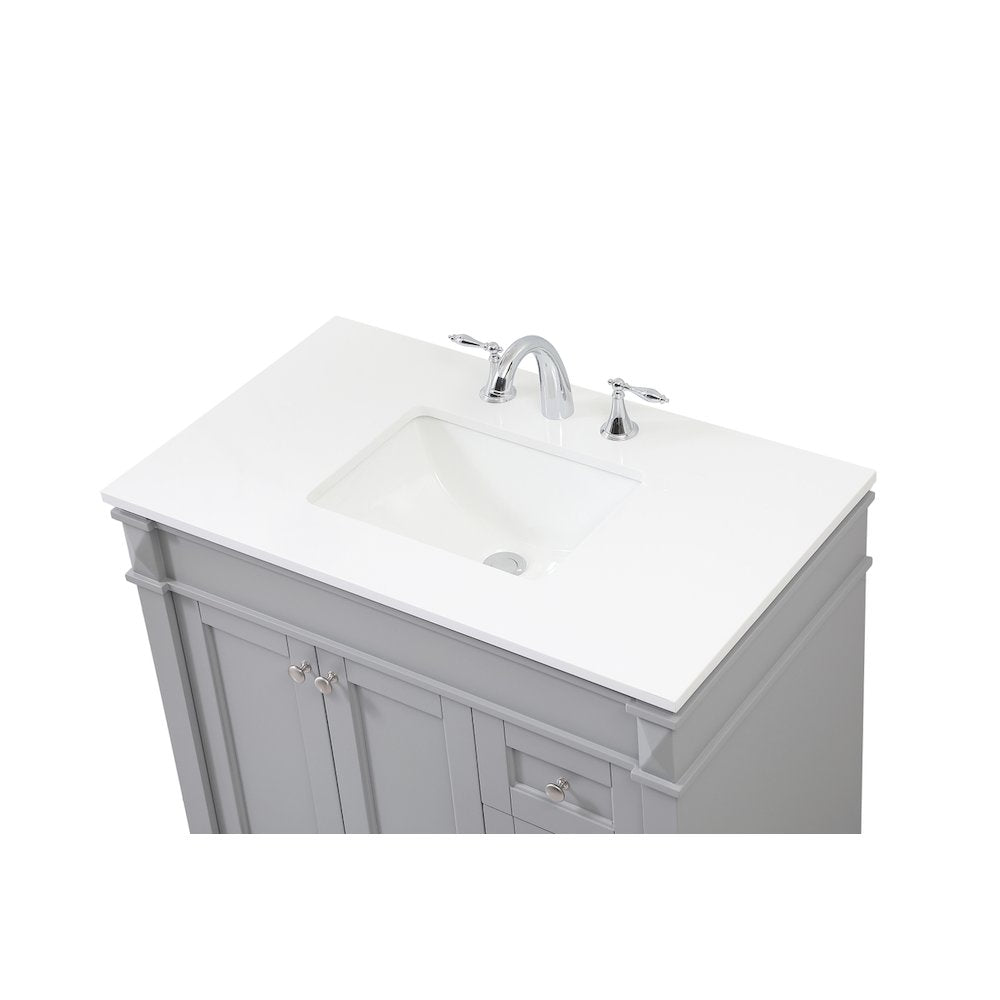 36 inch Single bathroom vanity in grey