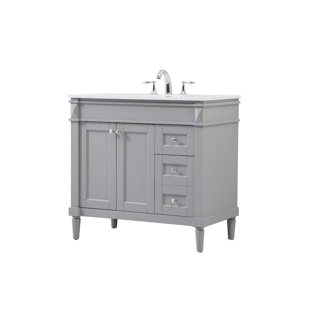 36 inch Single bathroom vanity in grey