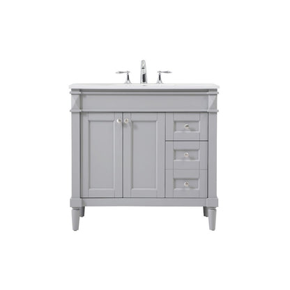 36 inch Single bathroom vanity in grey
