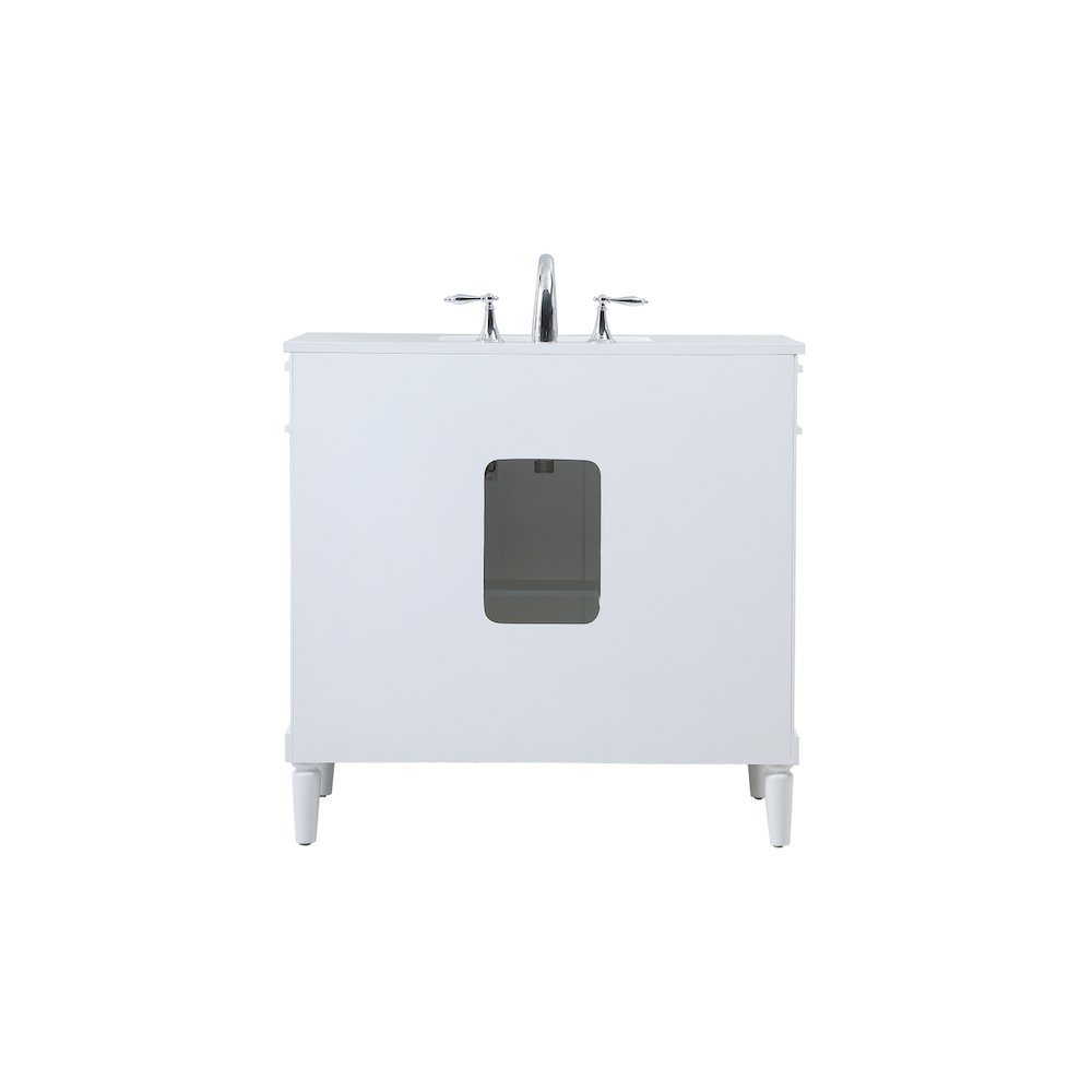 36 inch Single bathroom vanity in white