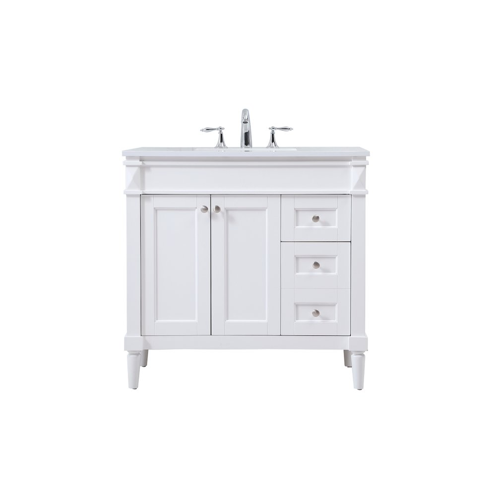 36 inch Single bathroom vanity in white