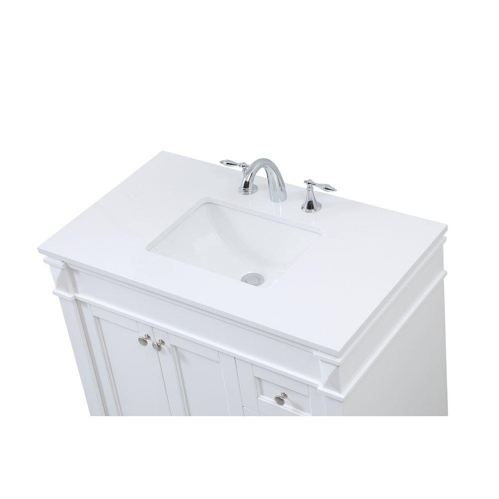 36 inch Single bathroom vanity in white