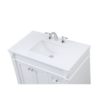 36 inch Single bathroom vanity in white