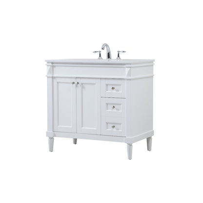 36 inch Single bathroom vanity in white