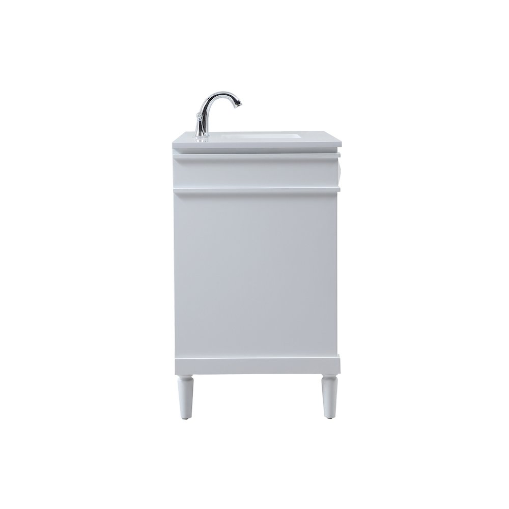 42 inch Single bathroom vanity in white