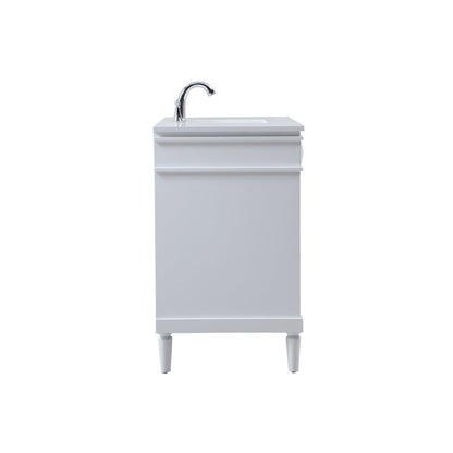 42 inch Single bathroom vanity in white