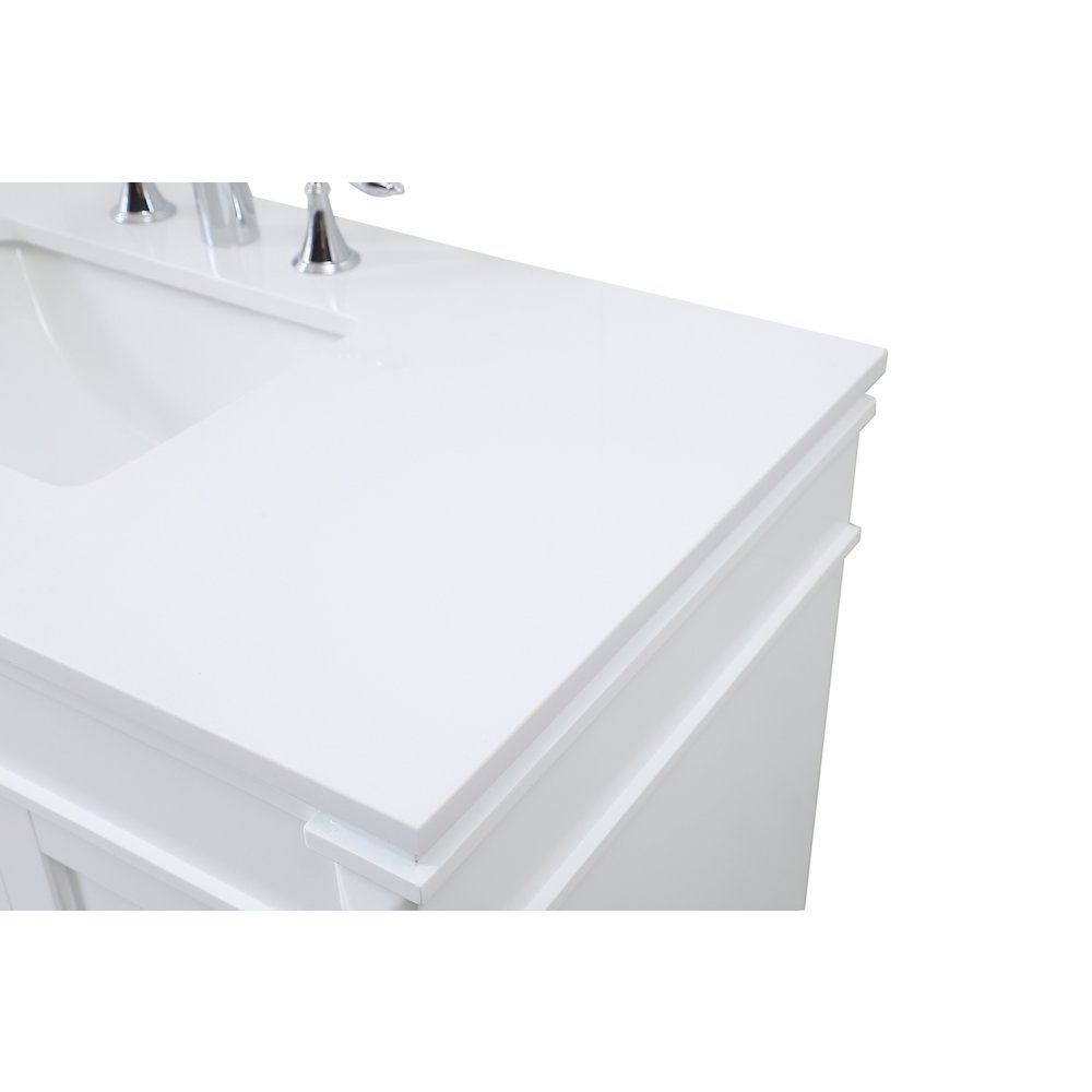 42 inch Single bathroom vanity in white