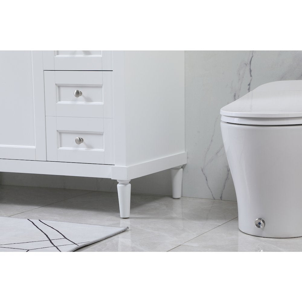 42 inch Single bathroom vanity in white