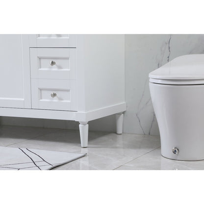 42 inch Single bathroom vanity in white